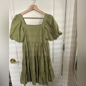 Oak and Fort Puff sleeve dress